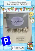 Vorschau - Anderer Materialtyp - Classroom Management: "Hausaufgaben-Parkplatz" - Deckblatt