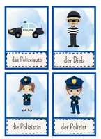 Vorschau - Poster - Polizei - Bild- und Wortkarten (DAF/DAZ) Flashcards - Seite 1