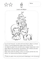 Vorschau - Arbeitsblätter - Lesen und Malen Märchen / differenziert / Prinzessin & Einhorn - Seite 2
