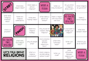 Vista previa - Hojas de trabajo - RELIGIONS - Conversation Board Game - página 1