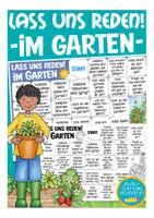 Vista previa - Juegos / Gamificación - im Garten - Brettspiel "Lass uns reden!" Deutsch in der Grundschule und DAZ - Sprechanlässe - Portada