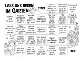 Vista previa - Juegos / Gamificación - im Garten - Brettspiel "Lass uns reden!" Deutsch in der Grundschule und DAZ - Sprechanlässe - página 2