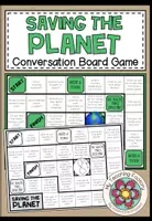 Vista previa - Hojas de trabajo - SAVING THE PLANET - Conversation Board Game - Portada