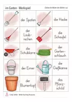 Vista previa - Juegos / Gamificación - im Garten Merkspiel deutsch in der Grundschule (Erstleser) und DAZ mit Kindern / juego Alemán - página 2