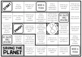 Vista previa - Hojas de trabajo - SAVING THE PLANET - Conversation Board Game - página 2