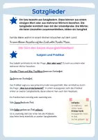 Vorschau - Arbeitsblätter - Satzglieder - Merksätze - Übungen - Deckblatt