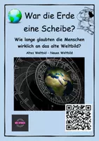 Vorschau - Arbeitsblätter - War die Erde eine Scheibe? Weltbild, Kolumbus, Mittelalter, Dokumentation, QR-Code - Deckblatt