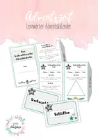 Vorschau - selbst erstellte Cliparts/Grafiken - Lernwörter Adventskalender - Rechtschreibung - Weihnachten - Weihnachtswörter - Deckblatt