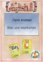 Vorschau - Präsentationen/Tafelbilder - ENGLISH Farm Animals Wortkarten und Bildkarten Bauernhoftiere - Deckblatt