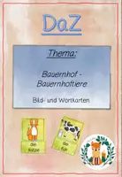 Vorschau - Präsentationen/Tafelbilder - DaZ Bauernhof und Bauernhoftiere Wortkarten und Bildkarten - Deckblatt
