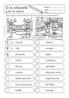 Aperçu - Jeux - EN EL RESTAURANTE - paquete de materiales para la primaria Español / E.L.E. Kit pédagogique - Page 2