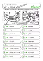 Aperçu - Jeux - EN EL RESTAURANTE - paquete de materiales para la primaria Español / E.L.E. Kit pédagogique - Page 3