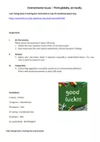 Vorschau - Klassenarbeiten - Klausur environment, class test, exam, oral exam, mock exam, Abitur Englisch - Seite 1