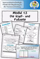 Vorschau - Stundenentwürfe - Modul 1.3: Die Kopf- und Fußzeile Informationstechnologie Lehrplan Plus - Deckblatt