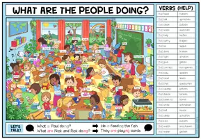 Vorschau - Arbeitsblätter - PRESENT PROGRESSIVE - Describing Pictures (Speaking + Writing) - Seite 3