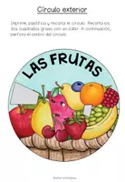 Vista previa - Manualidades / Dibujos para colorear - LAS FRUTAS - Rueda de Vocabulario - página 2