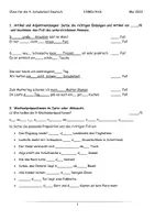 Vorschau - Test - 4. Deutsch-Schularbeit für eine 3 AHS oder NMS - Deckblatt