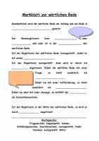 Vorschau - Arbeitsblätter - Merkblatt und Lernzirkel zur "Wörtlichen Rede" - Seite 3