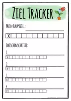 Vorschau - Arbeitsblätter - SMARTe Ziele - Tracker - Seite 1