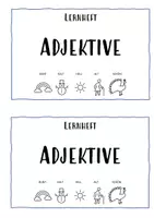 Vorschau - Arbeitsblätter - Wortarten - Lernheft ADJEKTIVE - Seite 1