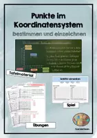 Vorschau - Arbeitsblätter - Punkte im Koordinatensystem - Tafelmaterial und Übungen - Deckblatt
