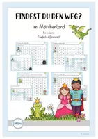 Vorschau - Stationenlernen - Findest du den Weg - Einmaleins Training - Märchen - Deckblatt