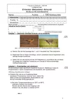 Vorschau - Arbeitsblätter - Klausur Biologie E2 Thermodynamik, Enzyme, Aktivität, Proteinstrukturen - Deckblatt