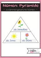 Vorschau - Arbeitsblätter - Deutsch: zusammengesetzte Nomen - Pyramide - Deckblatt