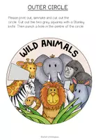 Vista previa - Manualidades / Dibujos para colorear - WILD ANIMALS - Vocabulary Wheel - página 2