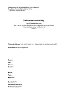 Vorschau - Stundenentwürfe - Unterrichtsentwurf Experimente "Luft ist nicht nichts" - Deckblatt