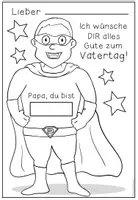 Vorschau - Mal- und Bastelvorlagen - Geschenk für den VATERTAG - Bastelvorlage (Superheld) - Seite 3