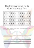 Vista previa - Hojas de trabajo - Paz / Efeméride / Sopa de Letras - página 3