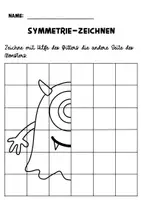 Vorschau - Arbeitsblätter - Symmetrie Spiegelbilder Monster - Seite 3