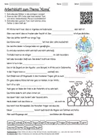 Vorschau - Arbeitsblätter - Lernposter + Arbeitsblatt "Klima" + Onlineübung & MP3 + Mindmap + Infografik - Seite 1