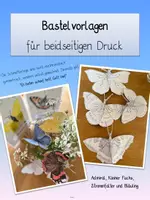 Vorschau - Mal- und Bastelvorlagen - Bastelvorlage Schmetterlinge - doppelseitig druckbar - Deckblatt