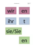 Vorschau - Fördermaterial/Inklusion - Personalpronomen und Verbendungen - DaZ/DaF - Seite 1