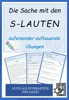Aperçu - Feuilles d'exercices - Deutsch: Die Sache mit den S-Lauten XL - Page de couverture