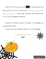 Aperçu - Feuilles d'exercices - La maison hantée - Lecture et écriture 1er cycle - Page 1