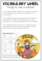 Vista previa - Manualidades / Dibujos para colorear - AUTUMN - Vocabulary Wheel - página 1