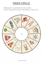Vista previa - Hojas de trabajo - WINTER - Vocabulary Wheel - página 3
