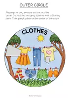 Vista previa - Manualidades / Dibujos para colorear - CLOTHES - Vocabulary Wheel - página 2