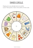 Vista previa - Manualidades / Dibujos para colorear - CLOTHES - Vocabulary Wheel - página 3