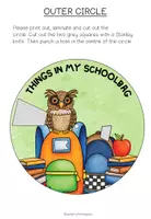Vista previa - Manualidades / Dibujos para colorear - SCHOOL THINGS - Vocabulary Wheel - página 2