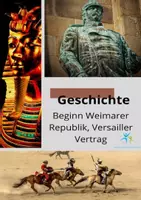 Vorschau - Stundenentwürfe - Der Beginn der Weimarer Republik Texte Aufgaben Lösungen - Deckblatt