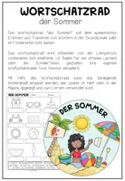 Vista previa - Hojas de trabajo - DER SOMMER - Wortschatzrad - página 1
