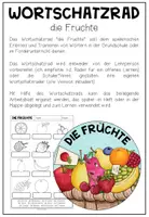 Vista previa - Manualidades / Dibujos para colorear - DIE FRÜCHTE - Wortschatzrad - página 1