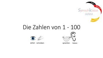 Vorschau - Spiele - DaZ: Die Zahlen von 1-100 sehen, schreiben, hören, sprechen - Deckblatt