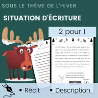 Aperçu - Feuilles d'exercices - Situation Écriture Caribou Récit Description - Page de couverture