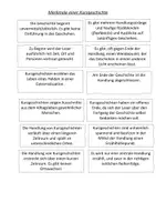 Vorschau - Arbeitsblätter - Merkmalkärtchen & Lückentext Kurzgeschichten - Seite 1