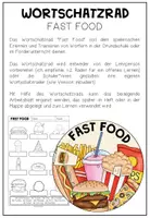 Vista previa - Hojas de trabajo - FAST FOOD - Wortschatzrad - página 1